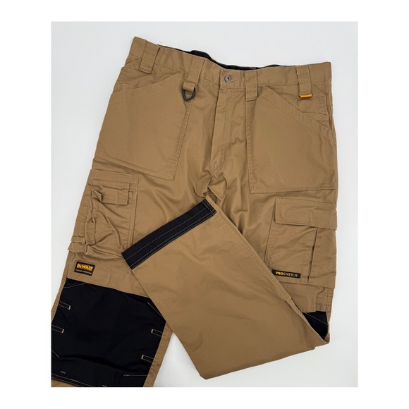 DeWalt Pants Nebs 36x33 Brown Double Knee Pro Tradesman Stretch Work Carpenter - Picture 1 of 11